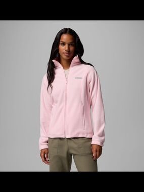 Columbia Women's Pink Full-Zip Fleece Jacket L